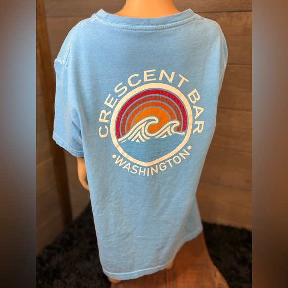 Blue 84 Crescent Bar Washington T-Shirt Size Medium Front & Back Graphic Tee - Picture 2 of 7